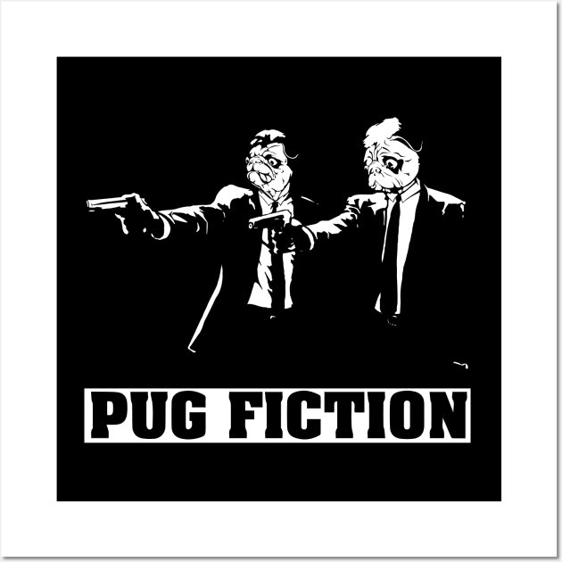 Pug Fiction Wall Art by LukeRosenbergCreative